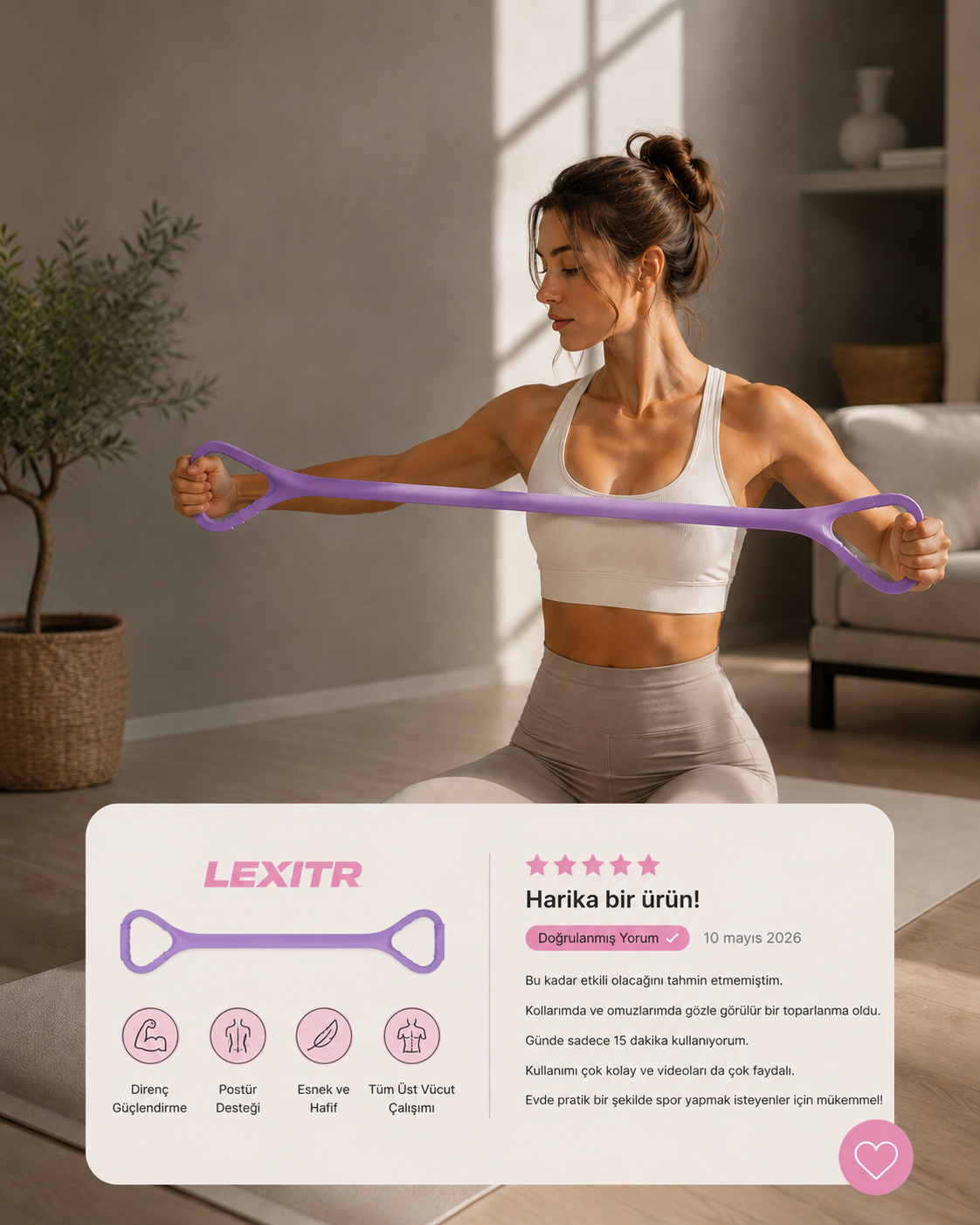 LEXİTR™ Üst Vücut Geliştirme Direnç Lastiği